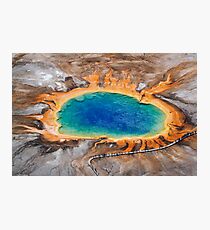 Grand Prismatic Spring - Aerial in Yellowstone Photographic Print