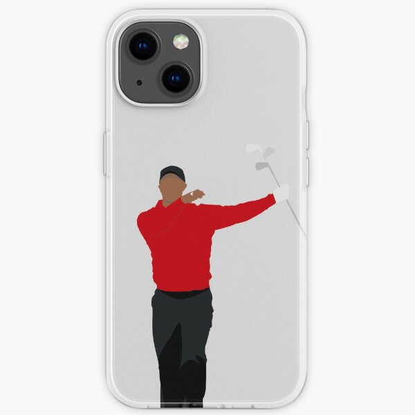 Tiger Woods, Sunday Red, Golf Clubs, Club Twirl, pga, Augusta, The Master, Win, Fist Pump, Golf, Golfer, Golfing, Golf Lover, For Golfers iPhone Soft Case