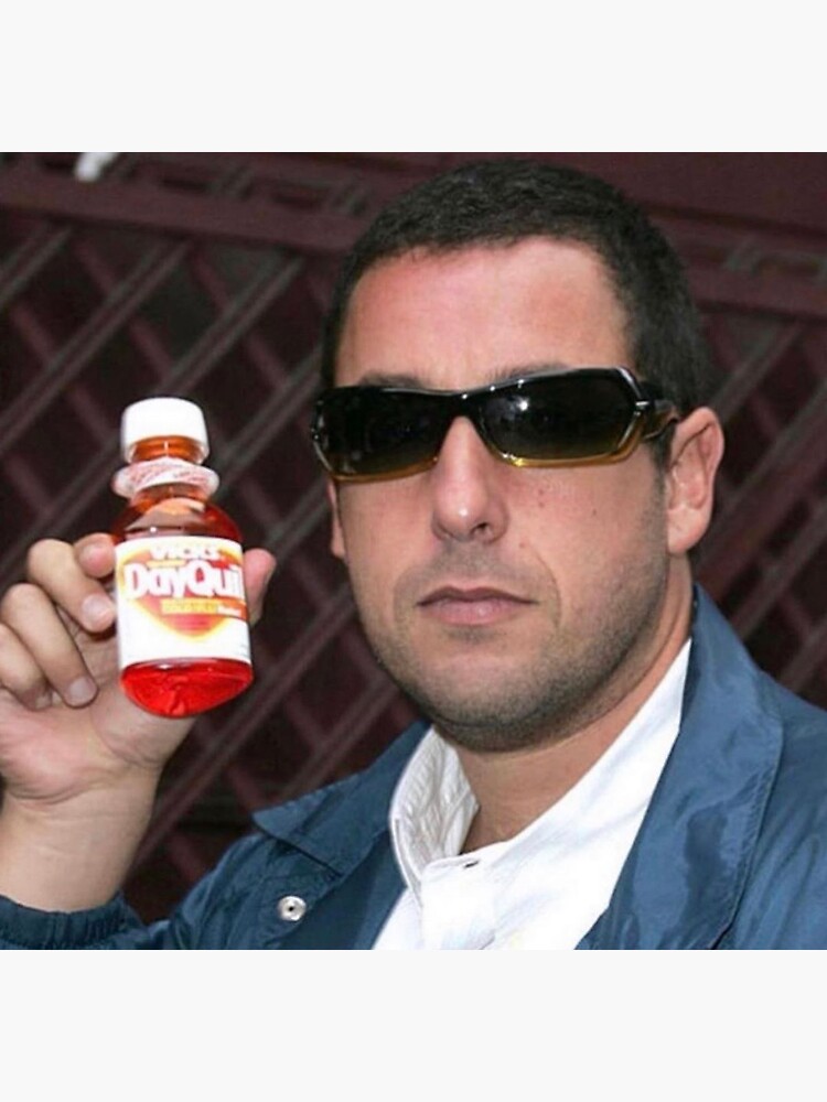 "adam sandler dayquil" Sticker for Sale by catalunar Redbubble