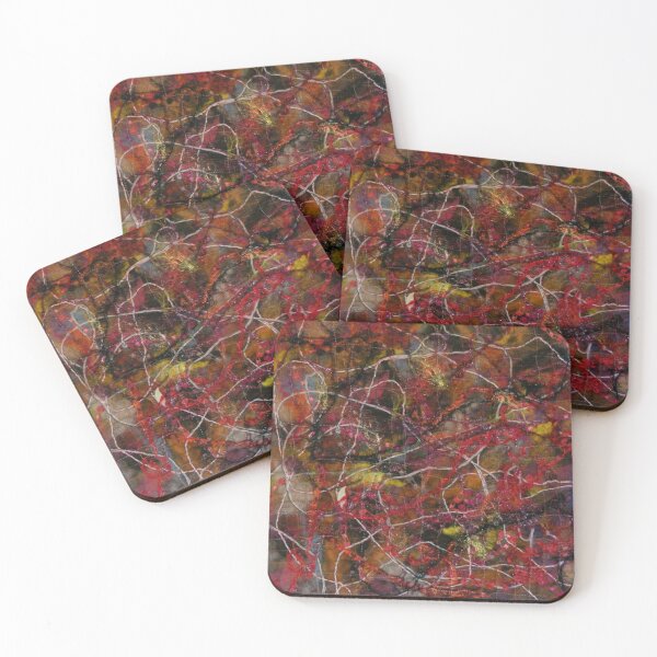Item preview, Russett Red, Yellow, Black Wool  and Other Fibres Fused Together  designed and sold by Hanlar.