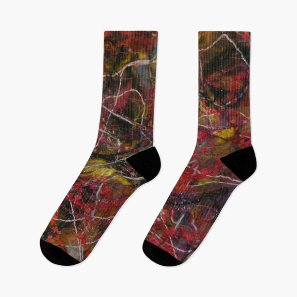 Item preview, Russett Red, Yellow, Black Wool  and Other Fibres Fused Together  designed and sold by Hanlar.