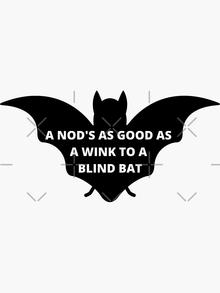 "A Nod's As Good As A Wink To A Blind Bat Funny Monty Python Quote