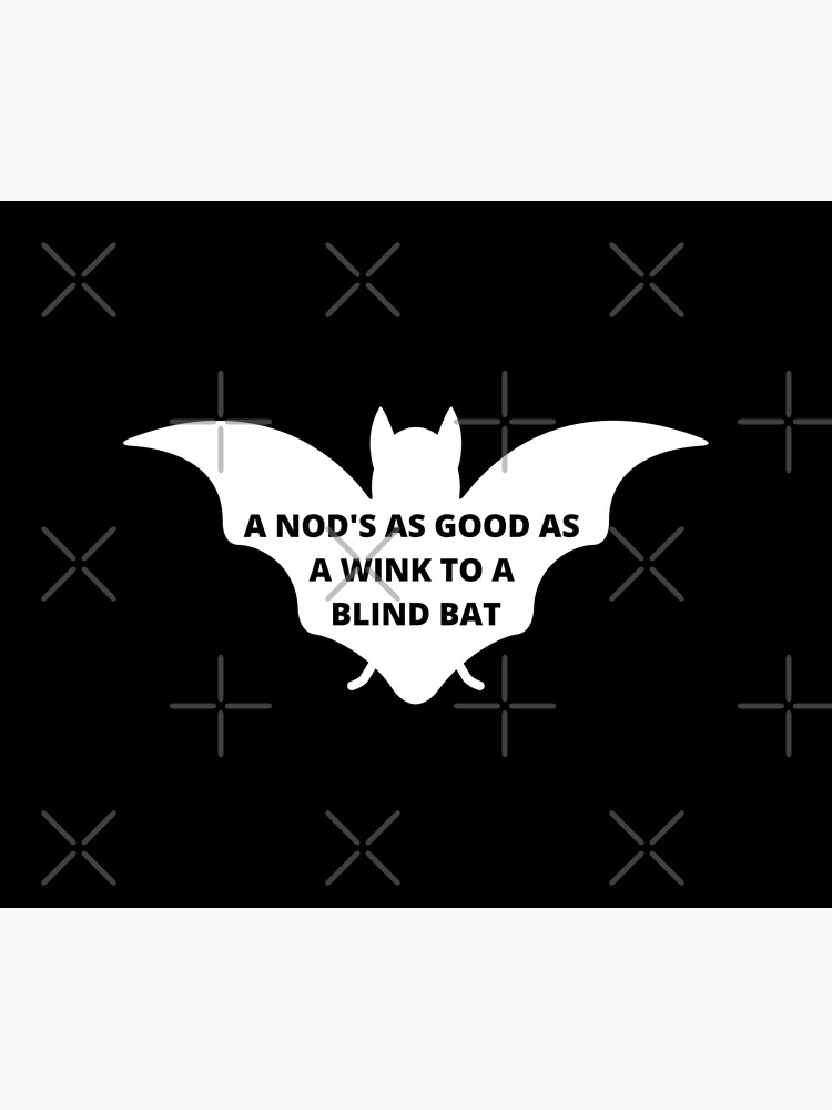 "A Nod's As Good As A Wink To A Blind Bat Funny Monty Python Quote
