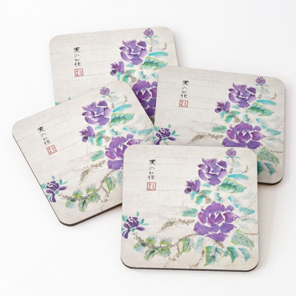 Item preview, Sumi-e Purple Roses designed and sold by pho-cough.