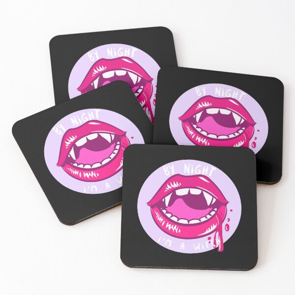 Item preview, Halloween cartoon. Big vampire lips. By night Im a witch designed and sold by BeebopGraphics.