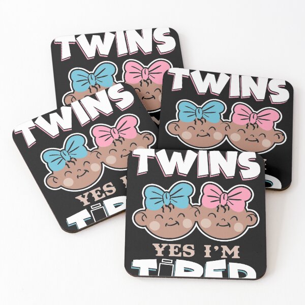 Item preview, Funny Yes They Are Twins Yes Im Tired design for Moms Dads graphic designed and sold by Lisbob.
