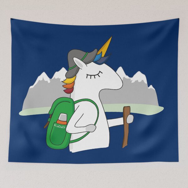 Item preview, Hiking unicorn designed and sold by LaDaDi.