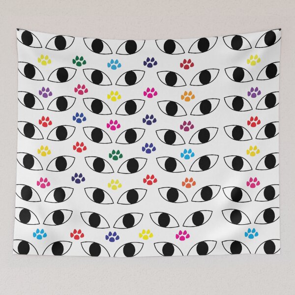 Item preview, Cat Eyes and Colorful Cat Paws designed and sold by Nisha Prabhu.