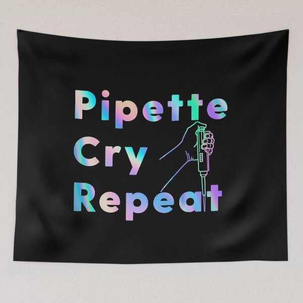 Item preview, PCR Pipette Cry Repeat Holographic designed and sold by labstud.