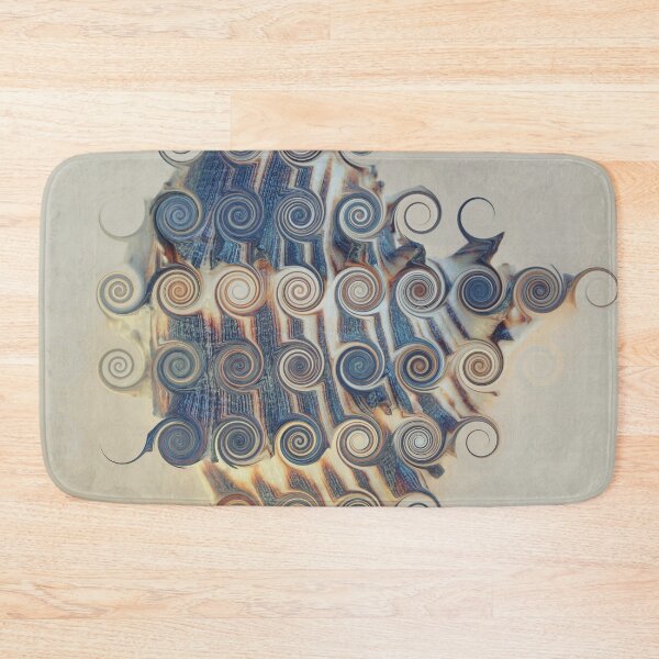 Item preview, BEAUTIFUL ABSTRACT BLUE AND WHITE STRIPED SEA SHELL designed and sold by Teresa Chipperfield.