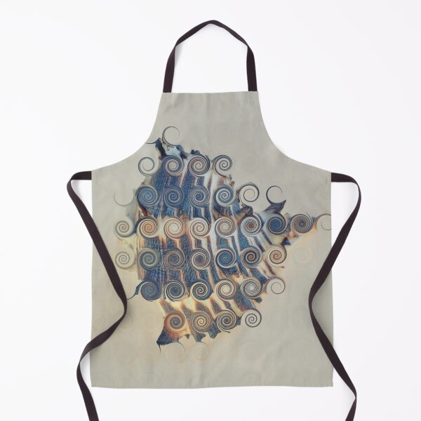 Item preview, BEAUTIFUL ABSTRACT BLUE AND WHITE STRIPED SEA SHELL designed and sold by Teresa Chipperfield.