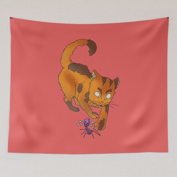 Item preview, The Cat that Chases a Virus designed and sold by UISredbubble.