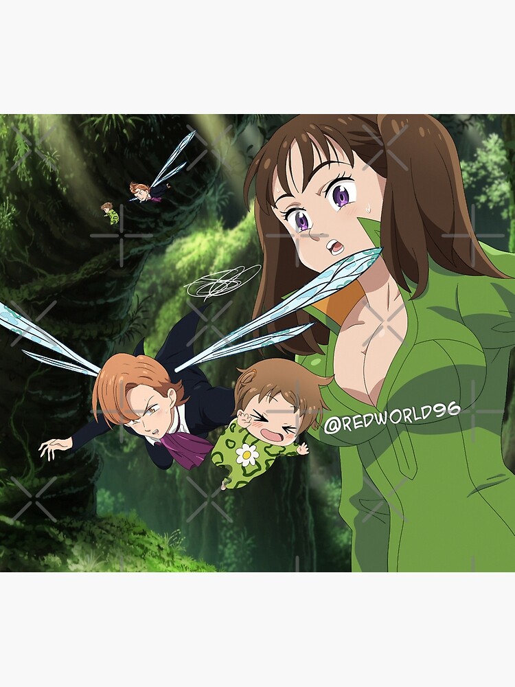 King And Diane Nanatsu No Taizai Poster For Sale By Redworld96