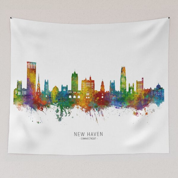Item preview, New Haven Connecticut Skyline designed and sold by ArtPrints.