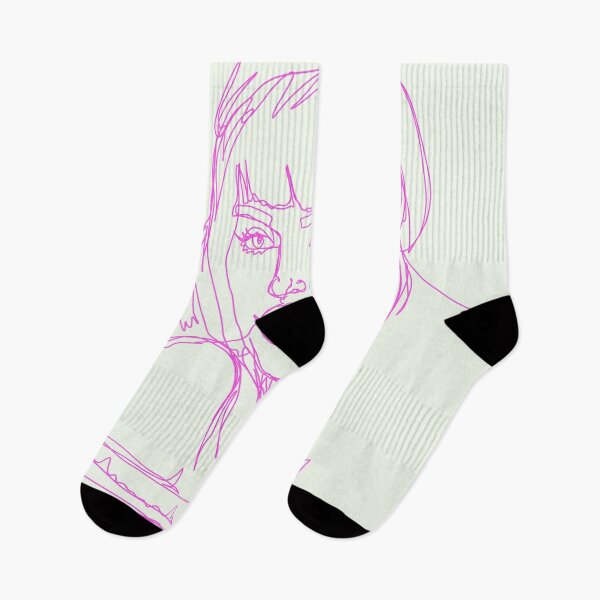 Item preview, pink girl line drawing  designed and sold by Hetbet123.