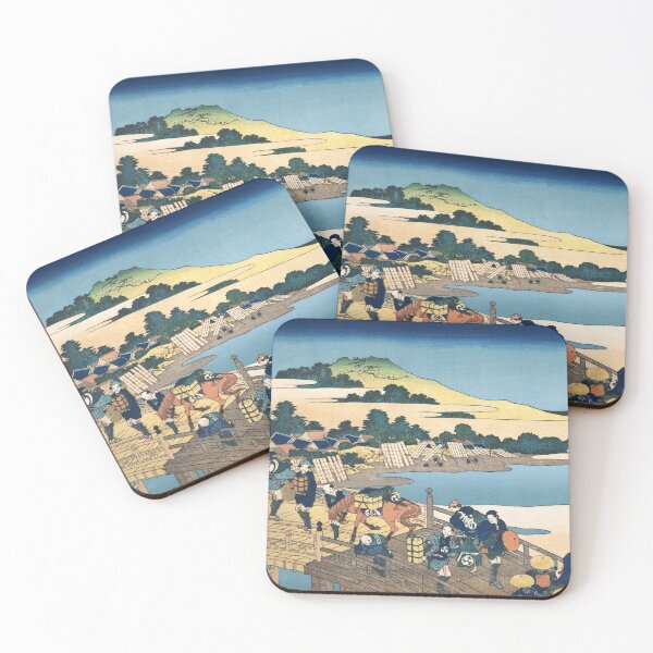 Item preview, Fukui Bridge in Echizen Province by Katsushika Hokusai designed and sold by Takeda-art.