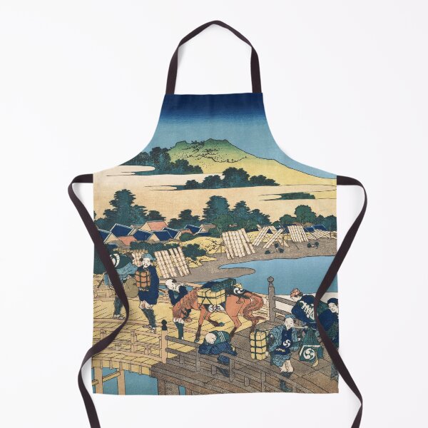 Item preview, Fukui Bridge in Echizen Province by Katsushika Hokusai designed and sold by Takeda-art.