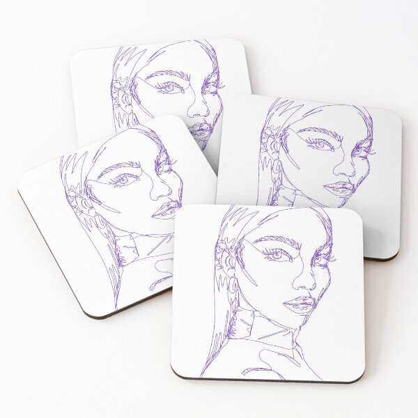 Item preview, purple line drawing  designed and sold by Hetbet123.