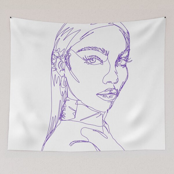 Item preview, purple line drawing  designed and sold by Hetbet123.