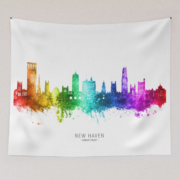 Item preview, New Haven Connecticut Skyline designed and sold by ArtPrints.