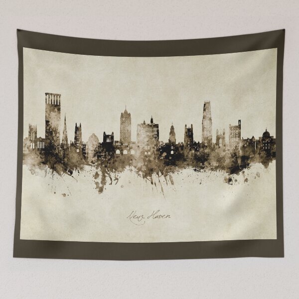 Item preview, New Haven Connecticut Skyline designed and sold by ArtPrints.