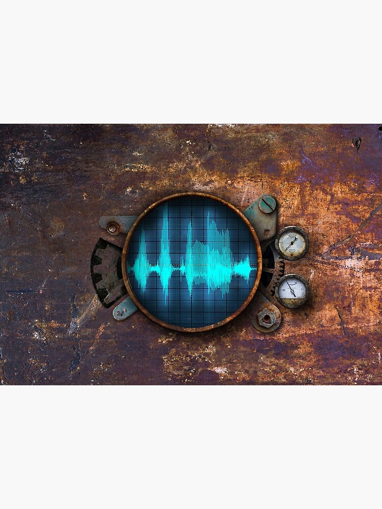 Rusty steampunk / cybergoth oscilloscope grunge by NearTheKnuckle