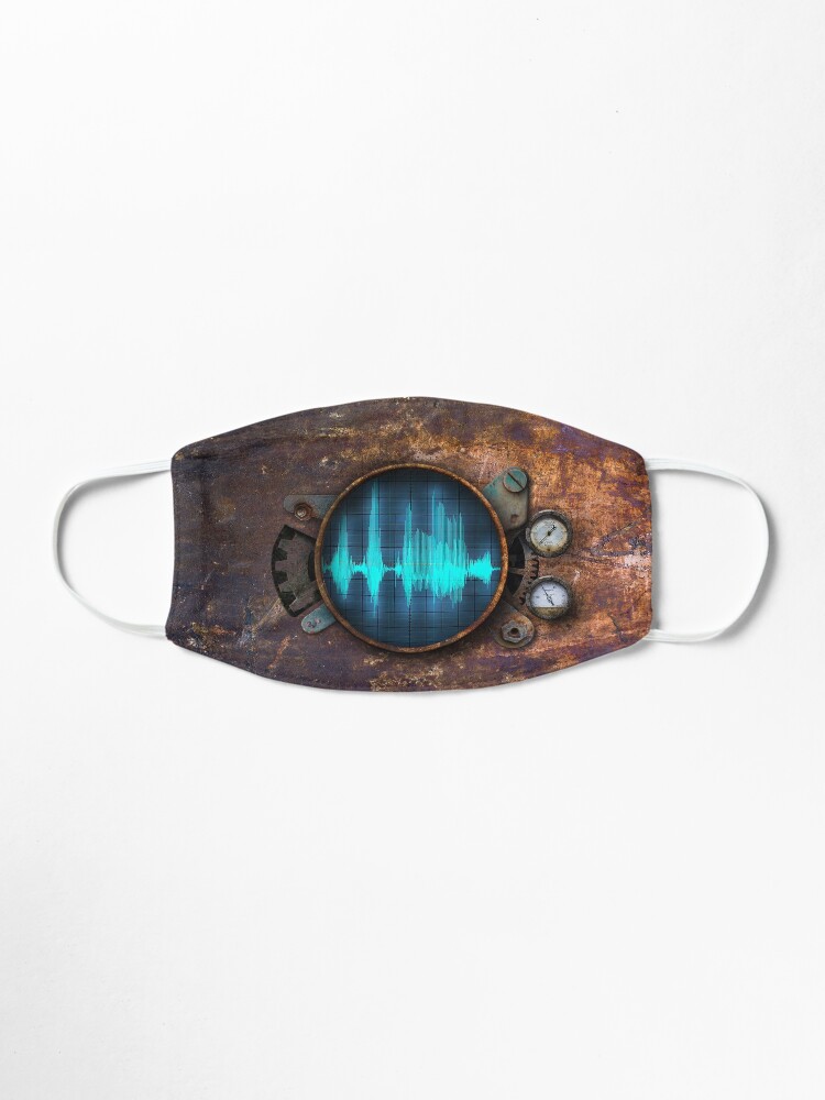 Alternate view of Rusty steampunk / cybergoth oscilloscope grunge Mask