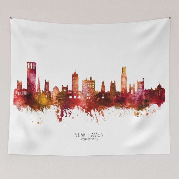 Item preview, New Haven Connecticut Skyline designed and sold by ArtPrints.