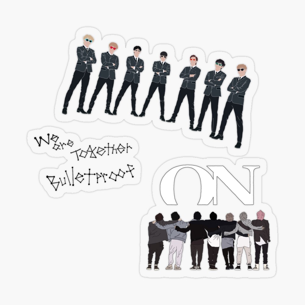 BTS Airport Fashion No Face Waterproof Sticker 