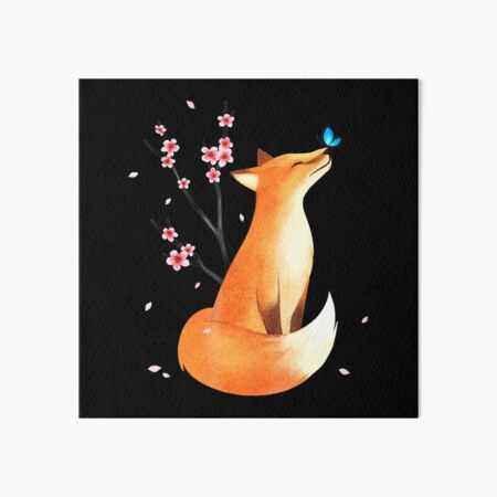 Item preview, Fox Japanese Cherry Blossom Flower Vintage designed and sold by MagicJohnson22.