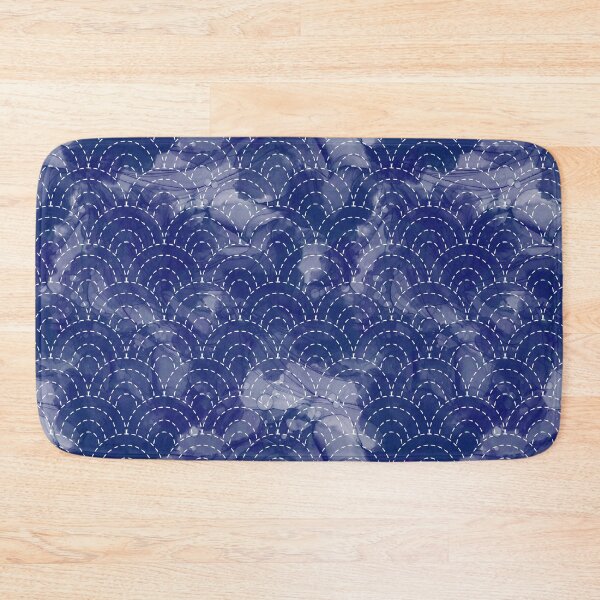 Item preview, Japanese Sashiko Pattern with Abstract Background designed and sold by mchristyani.