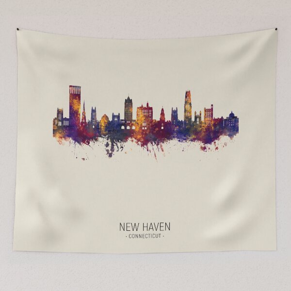 Item preview, New Haven Connecticut Skyline designed and sold by ArtPrints.