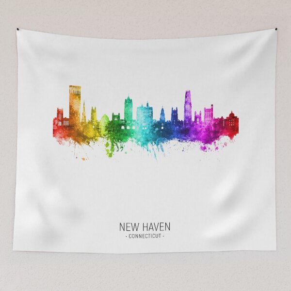 Item preview, New Haven Connecticut Skyline designed and sold by ArtPrints.