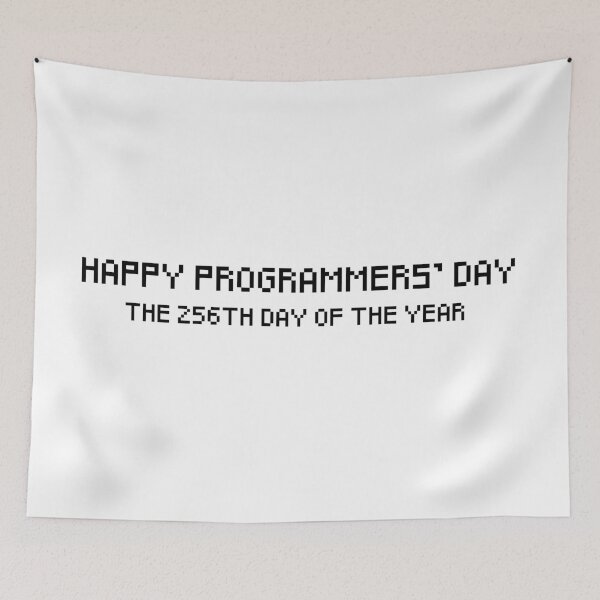 Item preview, Happy Programmers' Day - black font white background designed and sold by codingpotato.
