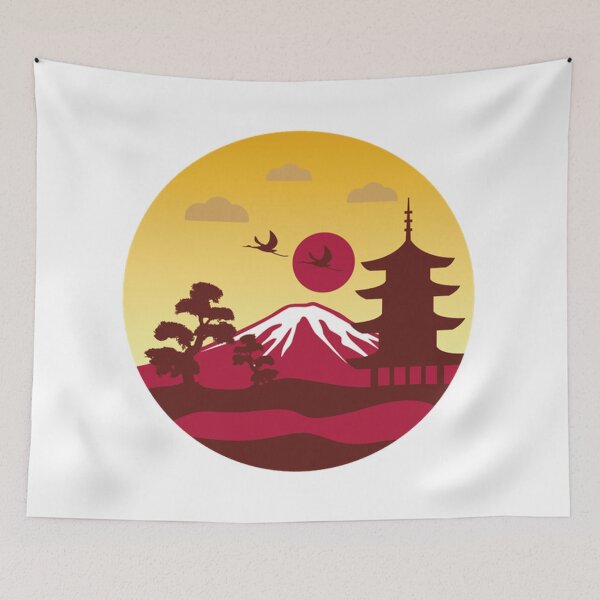 Item preview, Japanese Ink Painting volcano designed and sold by alexquang.