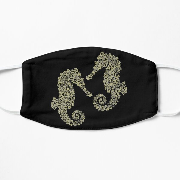 Vintage Flowers Seahorse Flat Mask