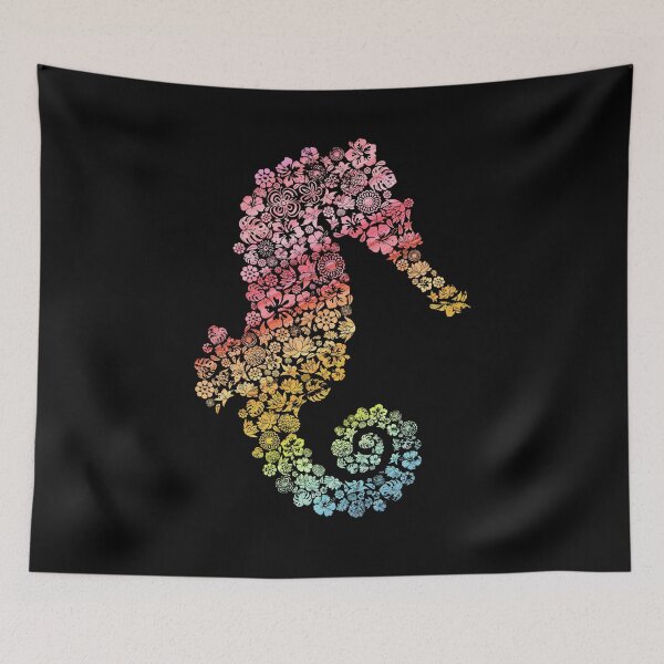 Item preview, Colorful Flowers Rainbow Seahorse designed and sold by bestshirtdesign.