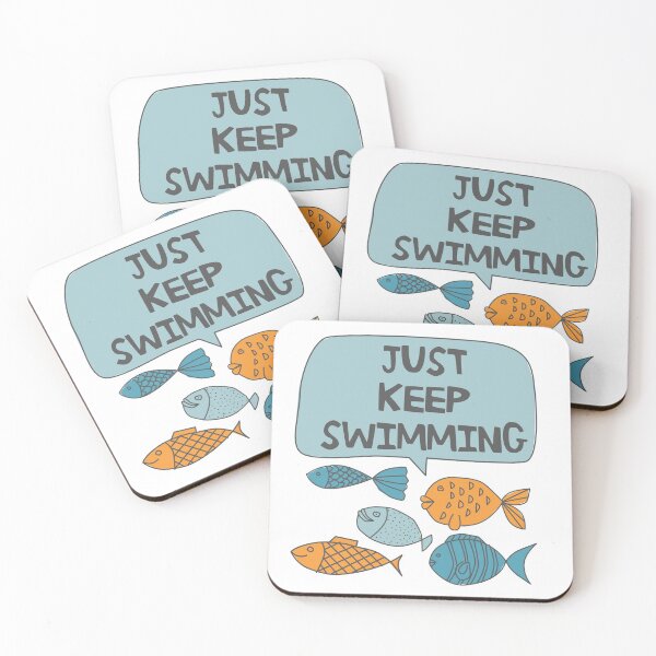 Artikelvorschau, Just Keep Swimming Illustration entworfen und verkauft von LouiseFranksArt.