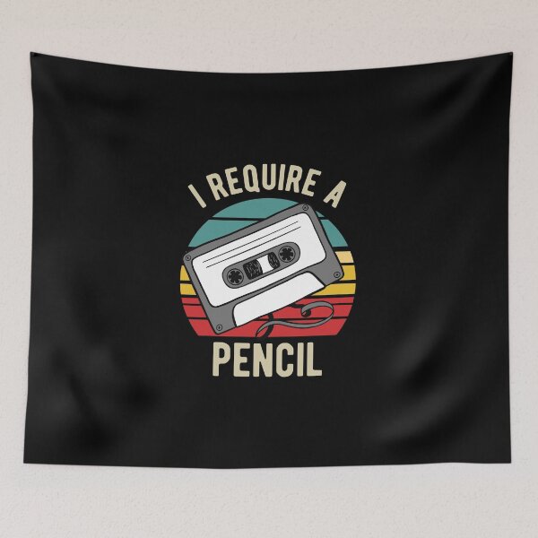 Item preview, Vintage 80s Cassette - I Require A Pencil designed and sold by CanadianUnicorn.