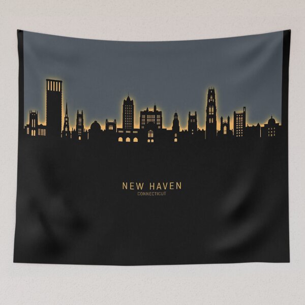 Item preview, New Haven Connecticut Skyline designed and sold by ArtPrints.