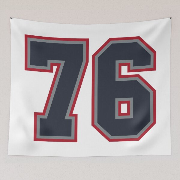Item preview, 76 Navy Grey Red Sports Number Seventy-Six designed and sold by HelloFromAja.