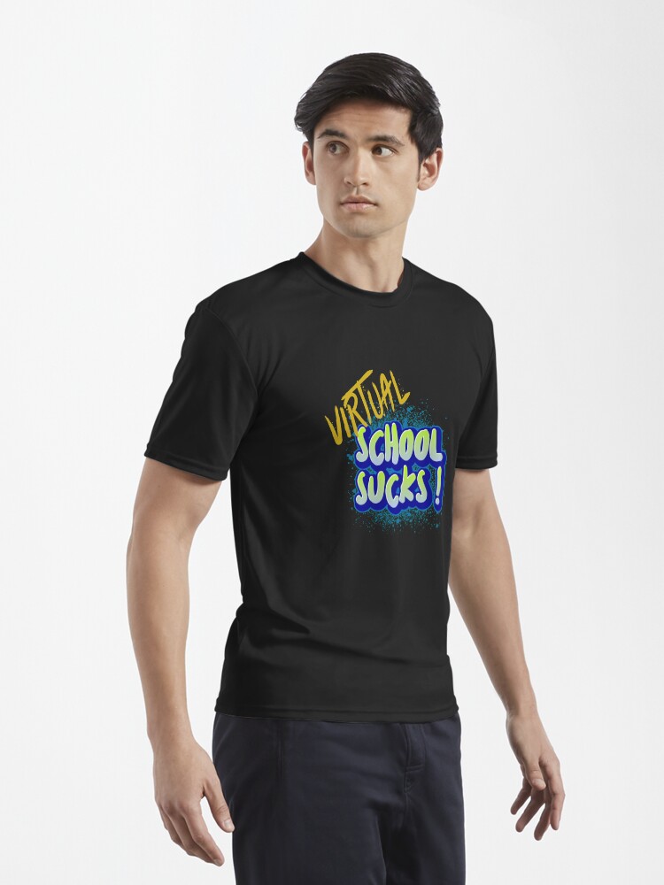 Alternate view of Virtual School Sucks Active T-Shirt