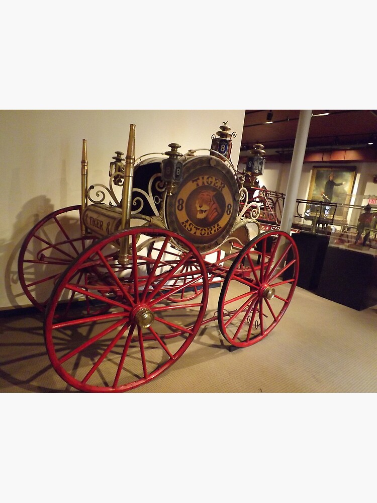 Classic Fire Engine, Hand-Drawn Hose Reel With 4-Wheel Steering