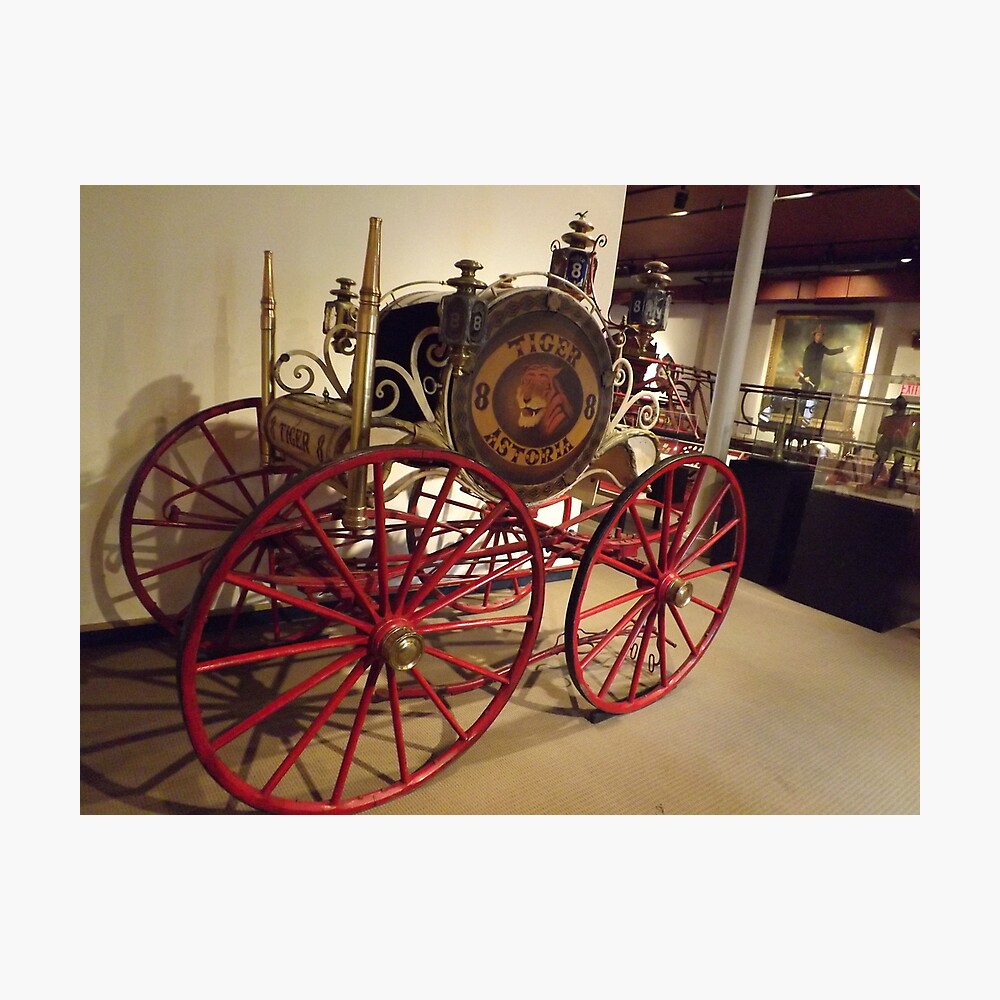 Classic Fire Engine, Hand-Drawn Hose Reel With 4-Wheel Steering, Circa  1857, New York City Fire Museum, New York City Poster for Sale by lenspiro