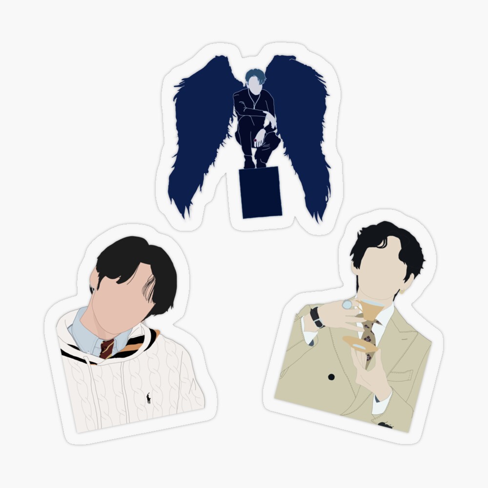 BTS Airport Fashion No Face Waterproof Sticker 