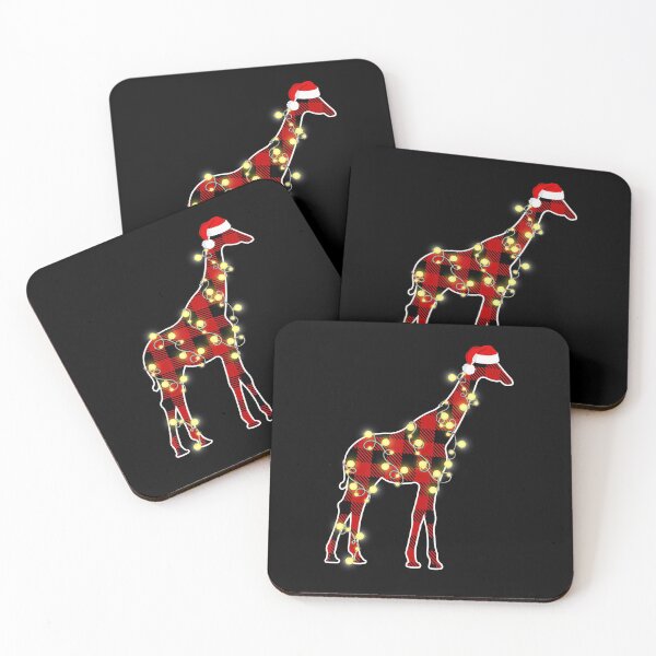 Item preview, Funny Christmas Light Giraffe Red Plaid Family Xmas designed and sold by ManishDayal.