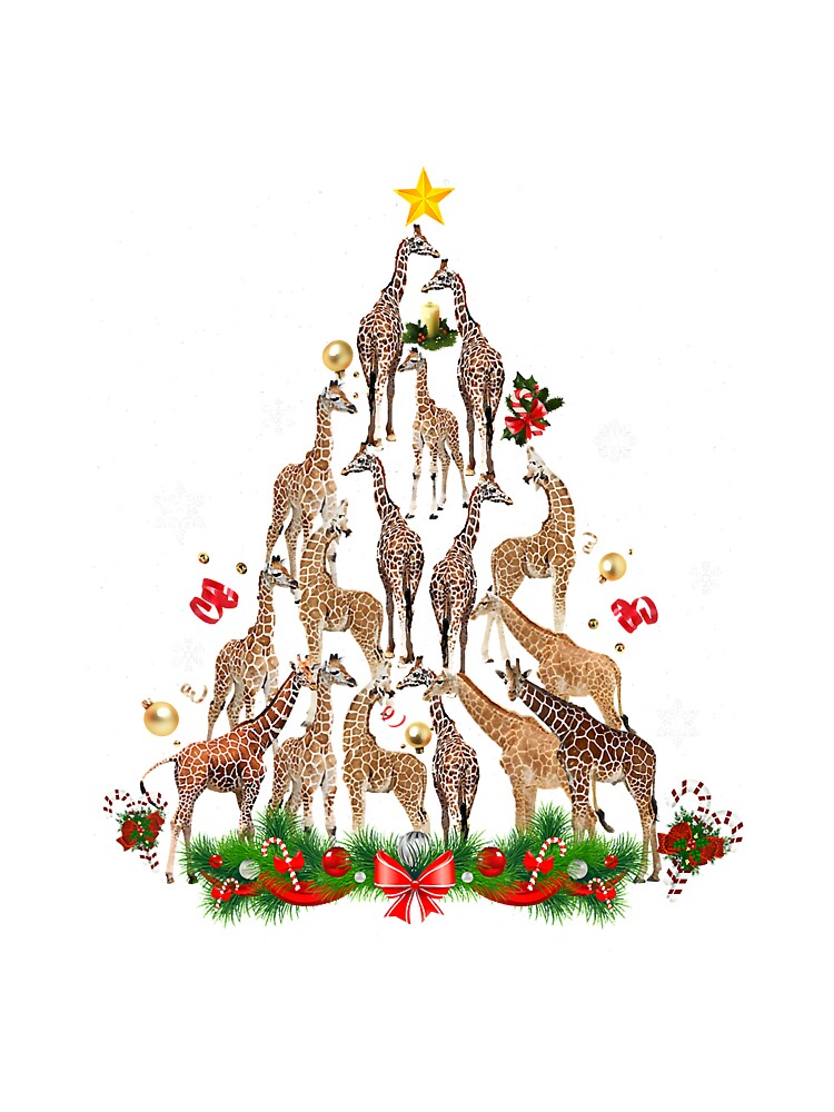 Ceramic Mug Funny Giraffe Christmas Tree Ornament Decor Gift Cute Tee Funny