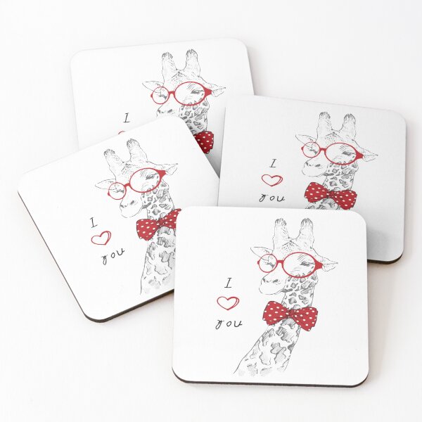 Item preview, I LOVE YOU – GIRAFFE –   designed and sold by Ferroussastore.