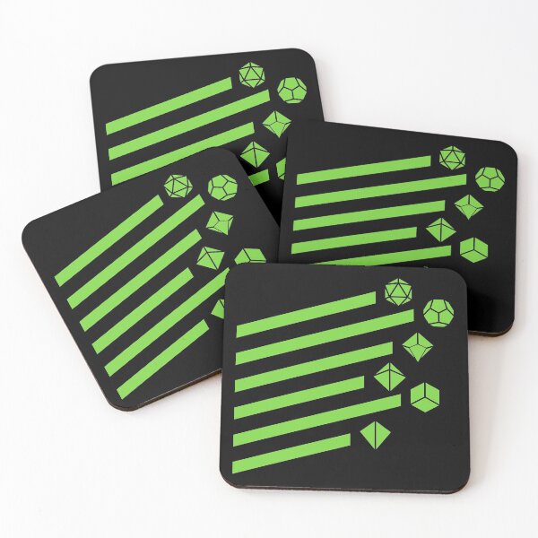 Item preview, Green Retro Polyhedral Dice Set designed and sold by pixeptional.