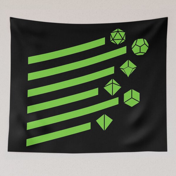 Item preview, Green Retro Polyhedral Dice Set designed and sold by pixeptional.